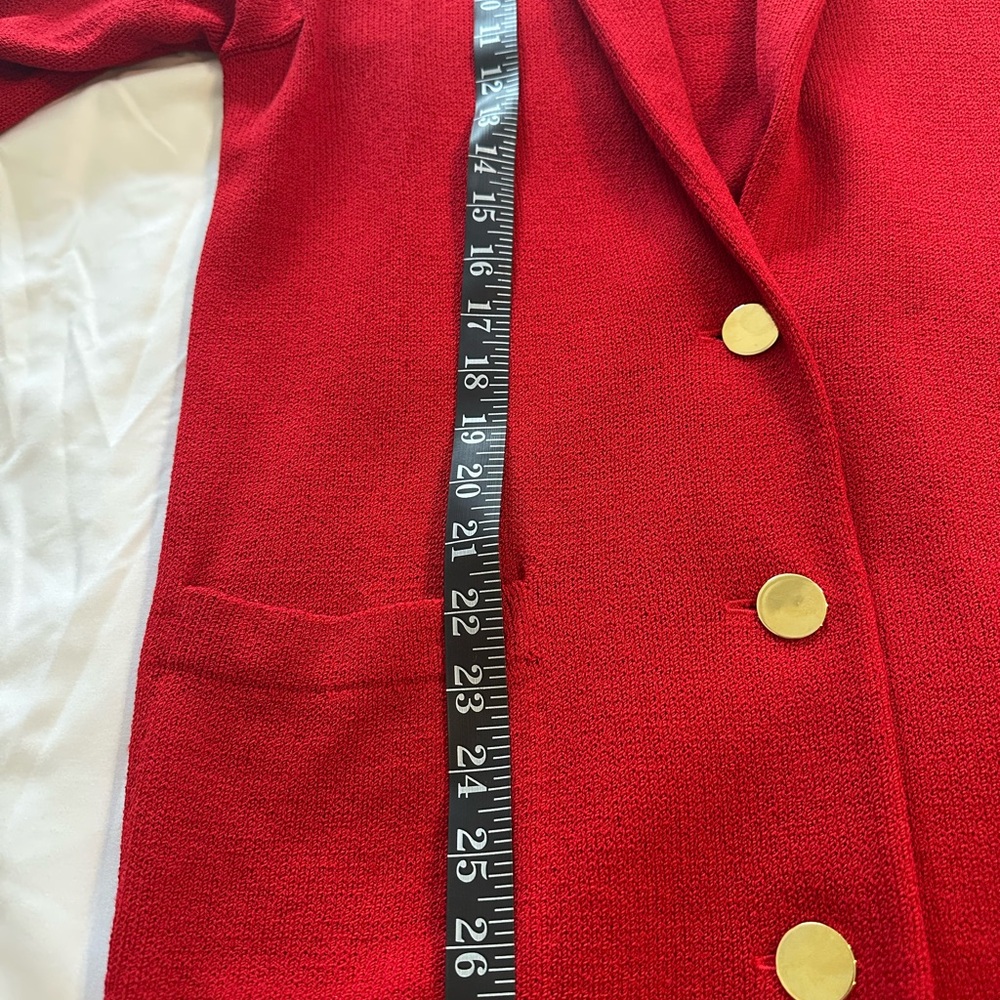 St. John Vibrant Red Blazer - Picture 8 of 11